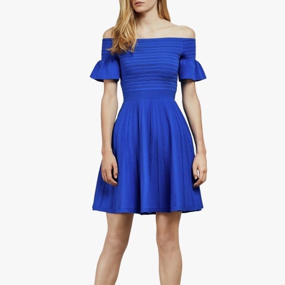 Ted Baker Criptum Bardot Dress - Picture 1 of 14